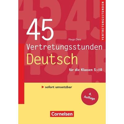 Vertretungsstunden, Taschenbuch von Margit Dietz, Cornelsen Pädagogik, 978-3-589-23247-5