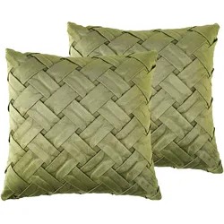 DEKOKISSEN 2er-Set Olivgrün 43/43 cm Narcissus