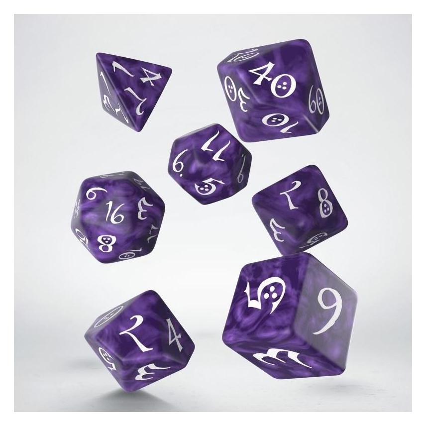 Q Workshop SCLE1B - Classic RPG Lavendel & weiss, Würfelset (7 Stück) (SCLE07)