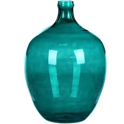 DEKOVASE Glas blau Roti