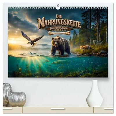 Die Nahrungskette - Jäger und Gejagte (hochwertiger Premium Wandkalender 2027 DIN A2 quer), Kunstdruck in Hochglanz