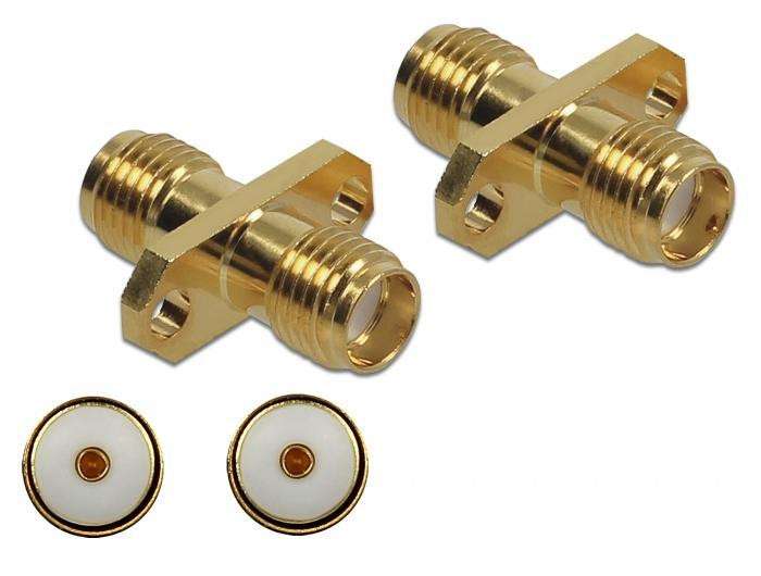 Delock 89980 Antenneadapter SMA Schroefverbinding Goud