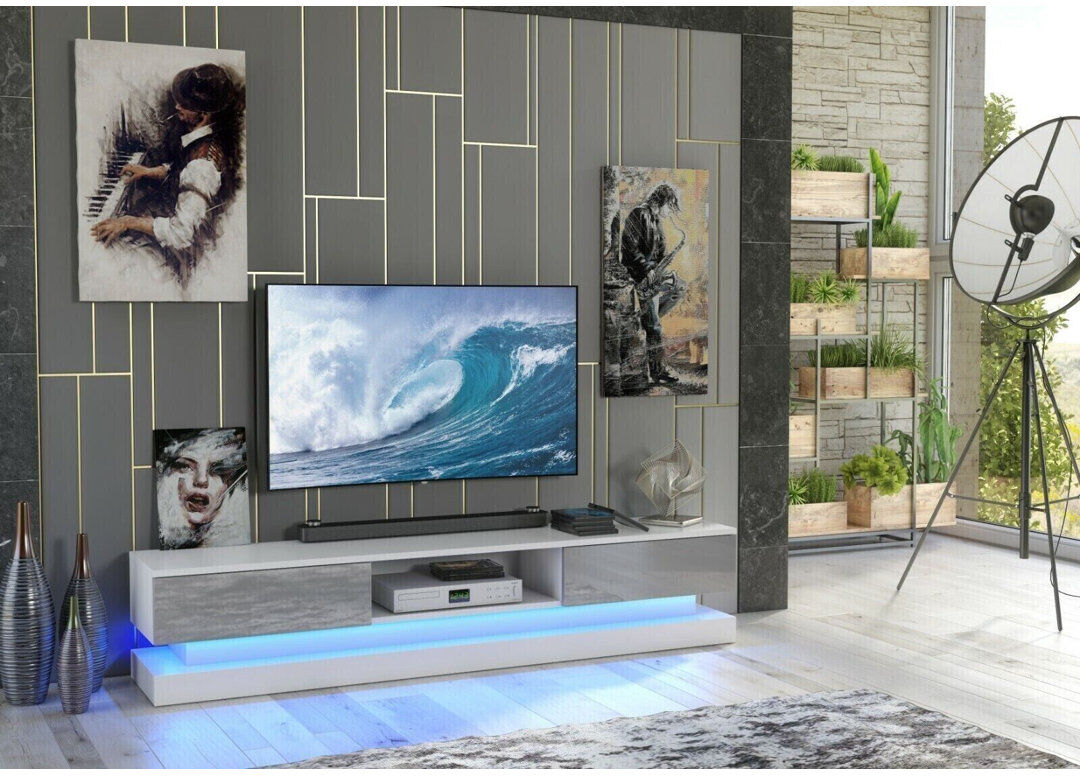 Metro Brodney TV Stand for TVs up to 48" White/Grey 48"