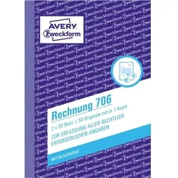 Avery Zweckform Rechnung 706 DIN A6 2x50Blatt