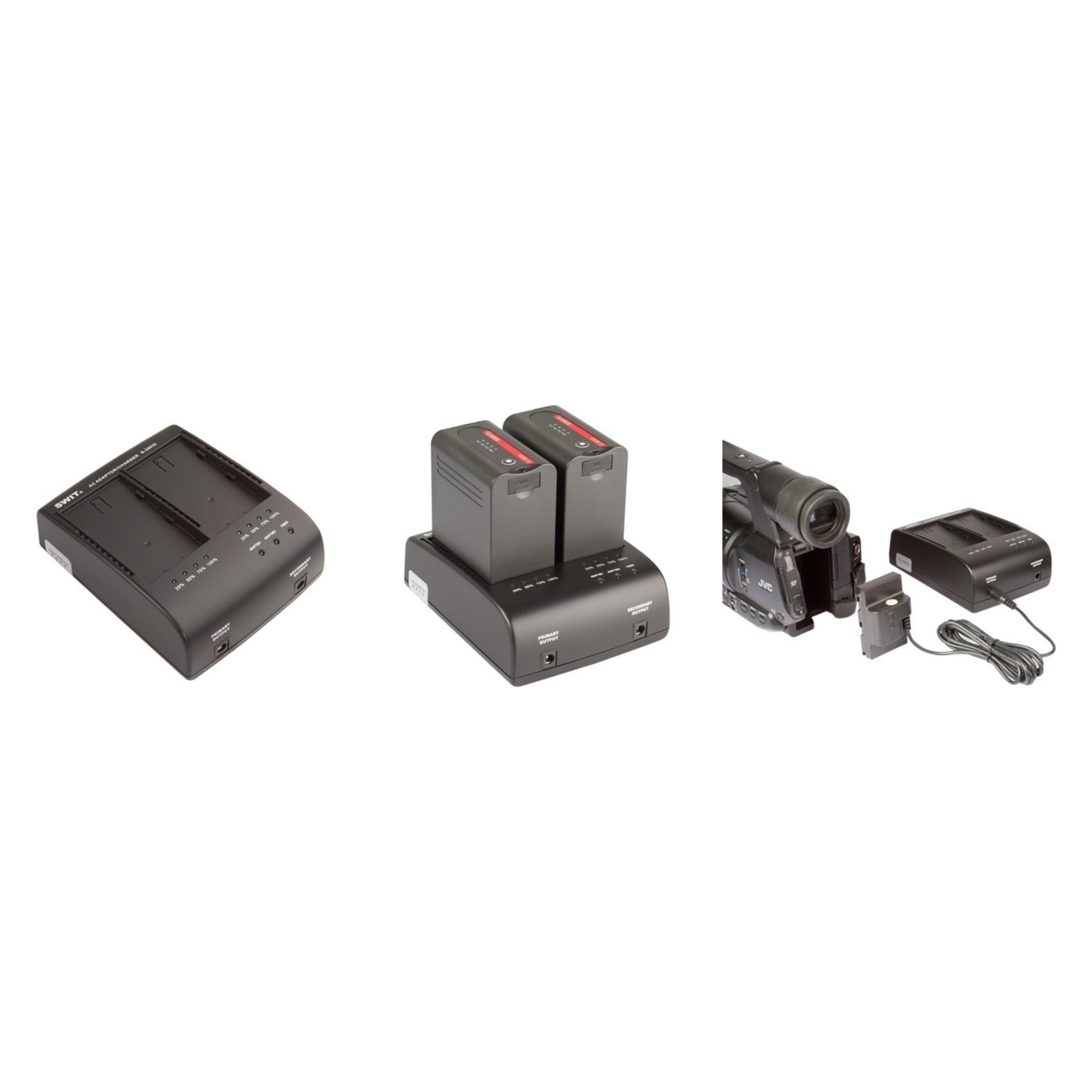 Swit S-3602I | 2x2A DV charger compatible to JVC SSL series (Kamera Akku Ladegerät) (S-3602I)