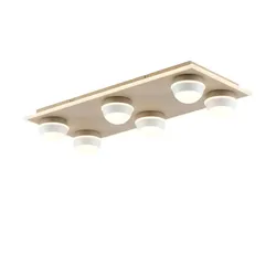 KHG LED-Deckenleuchte  Sandy , beige , Maße (cm): B: 74 H: 11,5 T: 32.0
