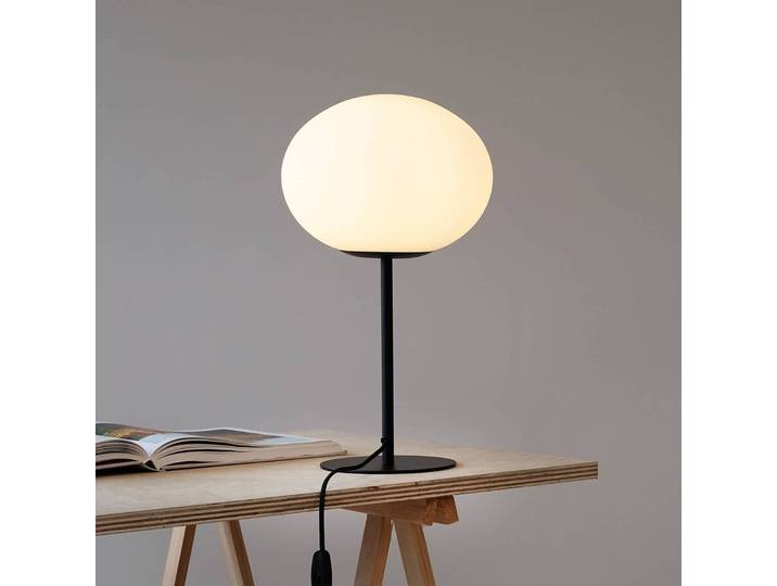 Dyberg Larsen Tischlampe Princess, schwarz, für Wohn- / Esszimmer, Metall, Design, Tischlampe