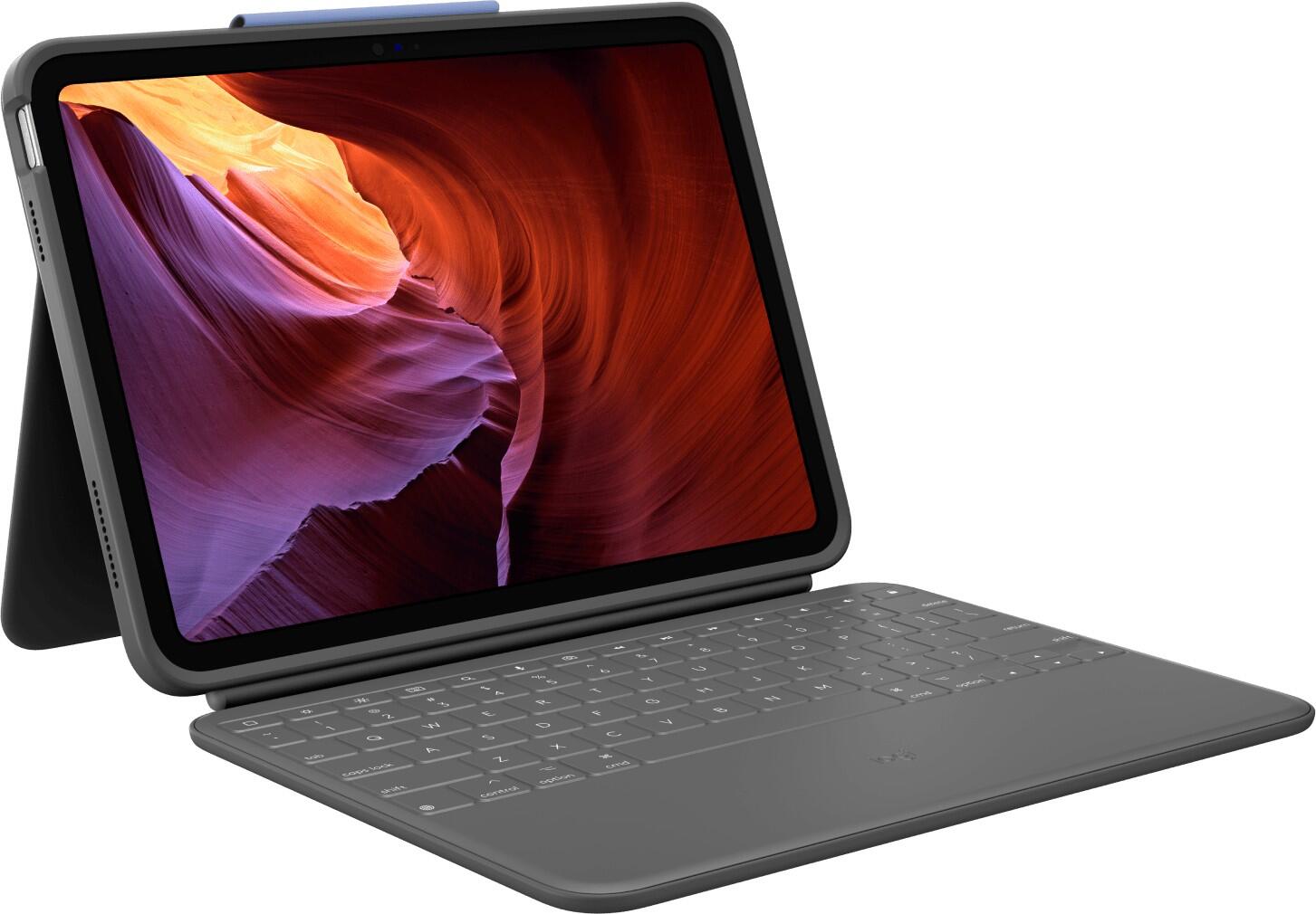 Logitech Rugged Folio Tastatur für iPad 10,9" (A16/10. Gen) - Deutsch - Graphite 920-011200