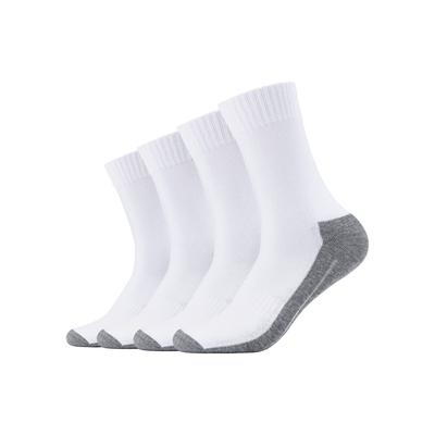 Socken CAMANO "function", Mädchen, Gr. 43-46, grau (weiß, grau), Materialmix, uni und meliert, normal, Socken Socken, mit feuchtigkeitsregulierendem Material