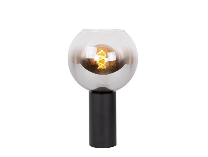 Lampe de table verre fumé Noir