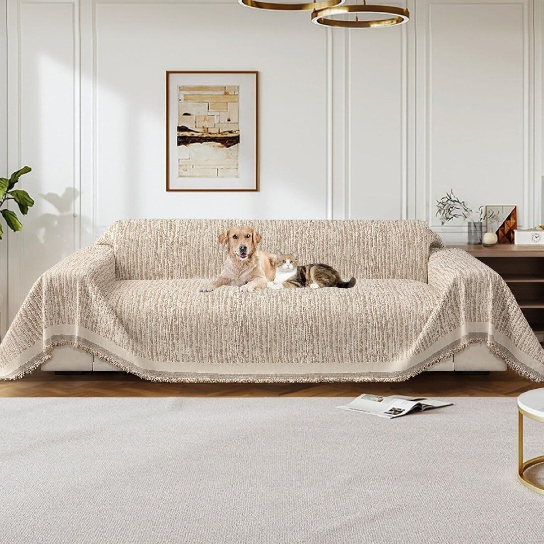 Ebern Designs Box Cushion and T-Cushion Sofa Slipcover 180cm H X 300cm W