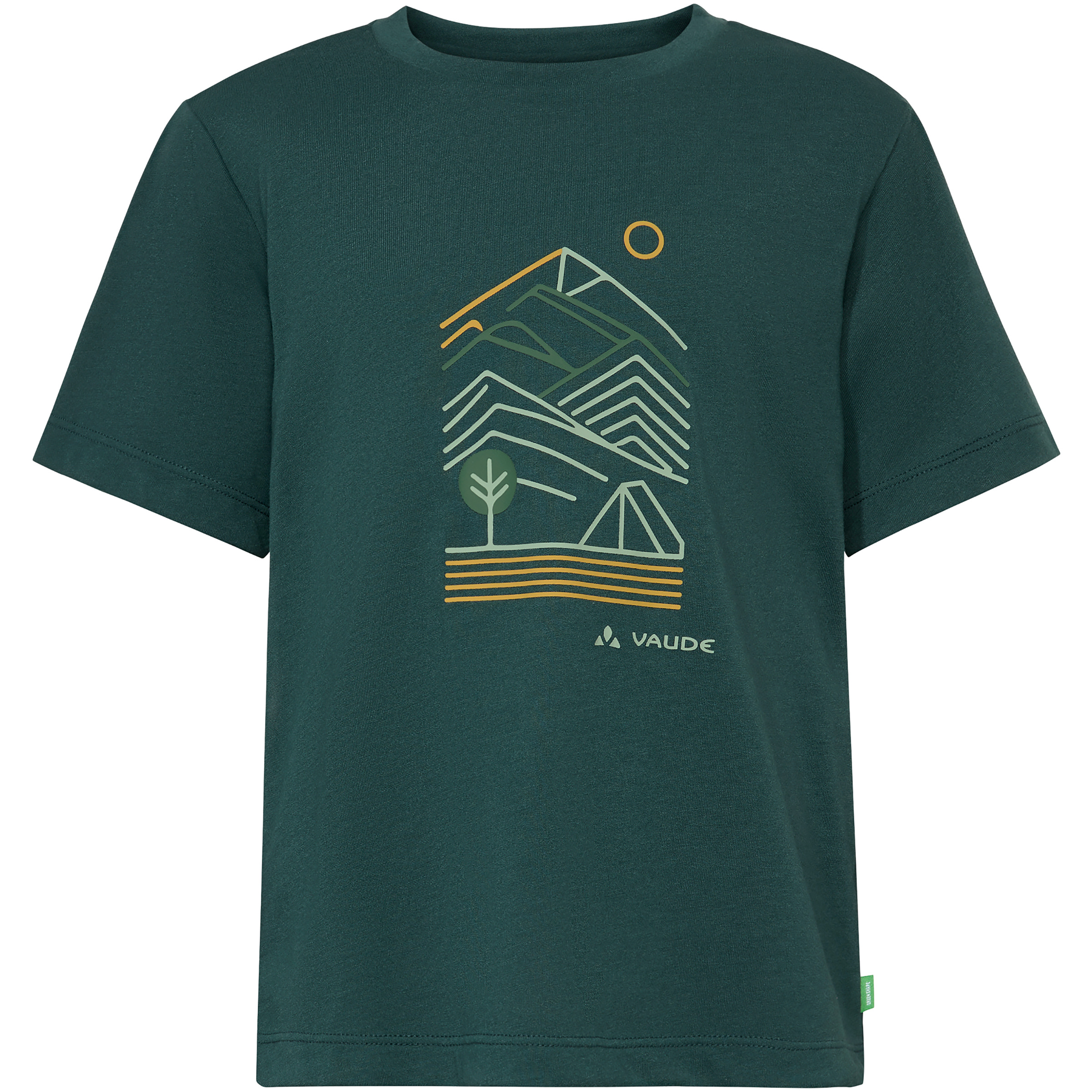 Vaude Rokua Kinder T-Shirts gruen Größe 104 Trekking