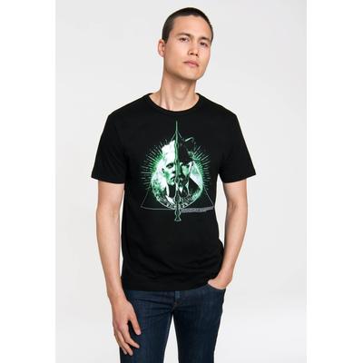 T-Shirt LOGOSHIRT "Grindelwald vs Dumbledore", Herren, Gr. XXL, schwarz, 100% Baumwolle, bedruckt, normal, Rundhals, Shirts T-Shirt, mit großem Frontprint