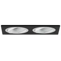 Brumberg 45025560 Einbaumodul rechteckig, 2-fach, schwarz struktur / weiss struktur, L x B: 175 x