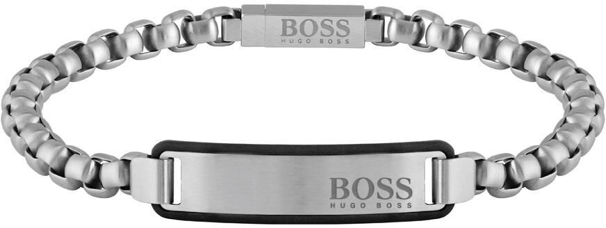 Hugo Boss ID Herrenarmband aus Edelstahl und Silikon silber