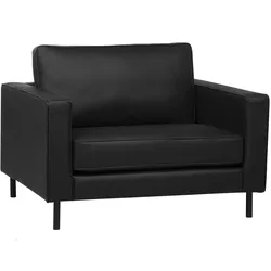 SESSEL Leder schwarz Savalen