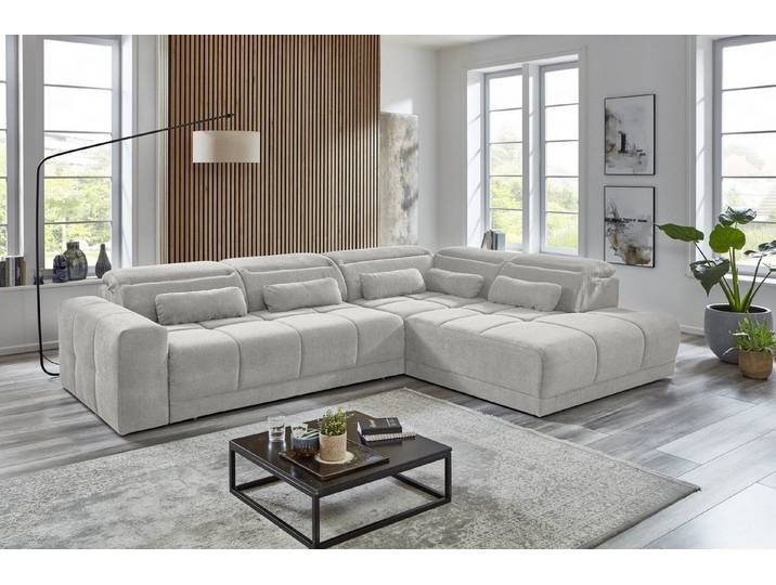 freiraum Polstergarnitur Donaugh, inkl. aller Funktionen, in silbergrau - 323x76x231 (BxHxT)