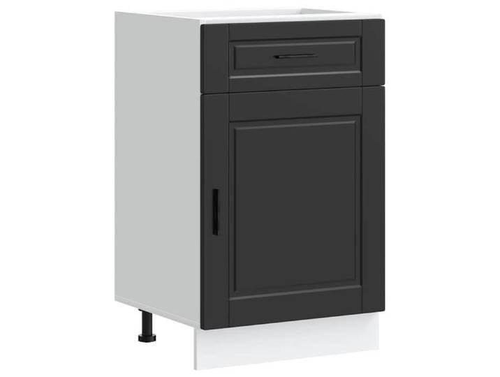 NOUVEAU Armoire de cuisine Porto noir Bois d'ingénierie - VIDAXL - Meuble de cuisine &1_23521