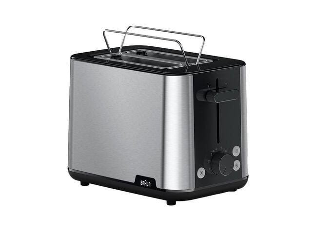 Braun HT1510 PurShine Toaster 900 W 2 Scheibe(n) 8 Stufen (Schwarz/Edelstahl) 0X23010038