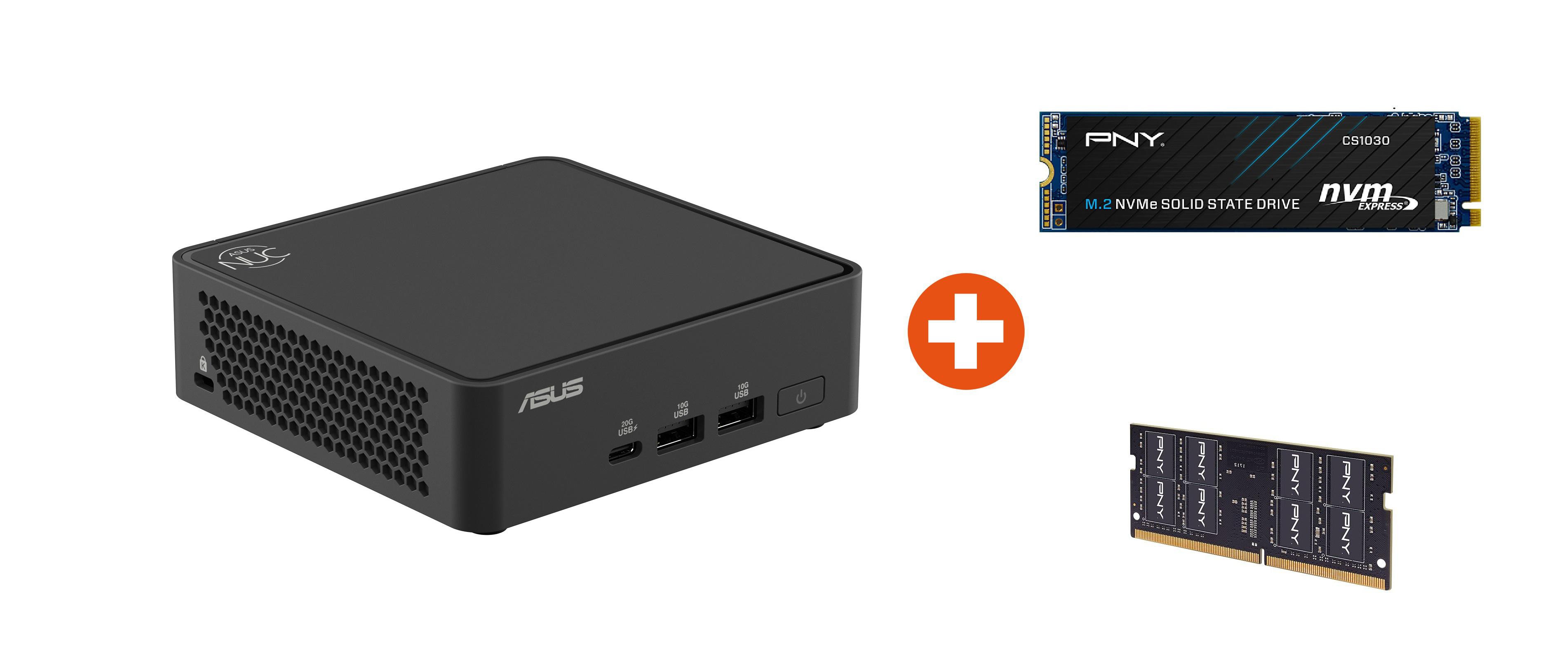 Asus Entry NUC Bundle: ASUS NUC 15 Pro Cyber Canyon RNUC15CRKI300002 Core 3 100U Bundle + 8GB RAM + 500GB SSD