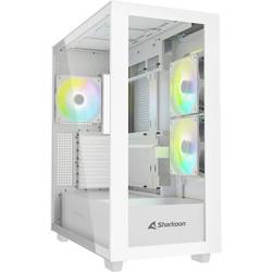 Sharkoon Rebel C60 RGB White Midi-Tower PC-Gehäuse Weiß 2 vorinstallierte Lüfter, 1 vorinstallierter Lüfter, Staubfilter, Seitenfenster 100007922