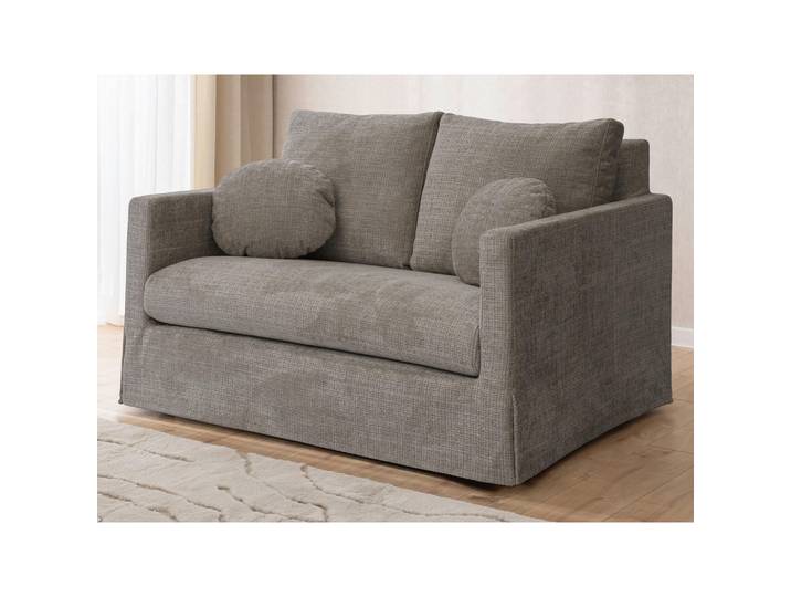 P & B 2-Sitzer-Bezug Paphos, Braun, Uni, 140x89x95 cm,