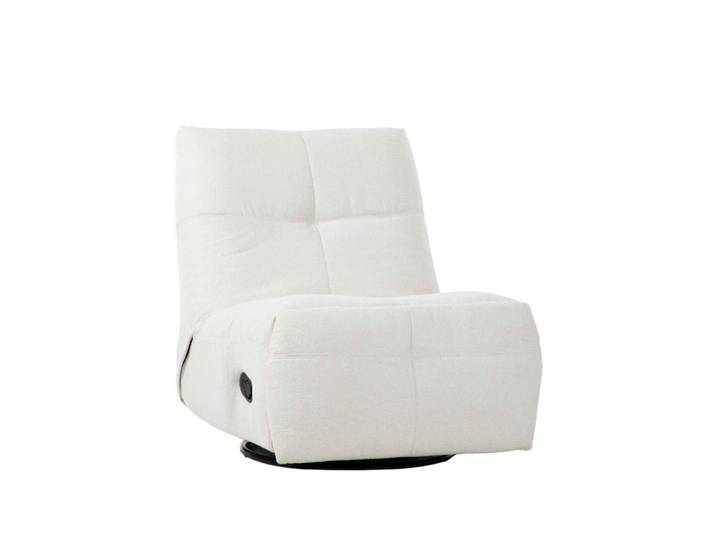 Fauteuil relax inclinable en tissu écru