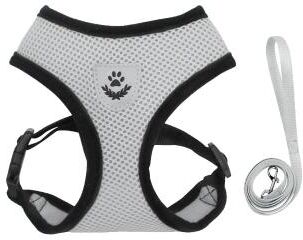 Inspire Essentials SafePaws Escape Proof Cat Harness And Leash Set gray s