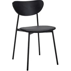 Must Stühle schwarz mit gepolstertem Sitz 2 St.