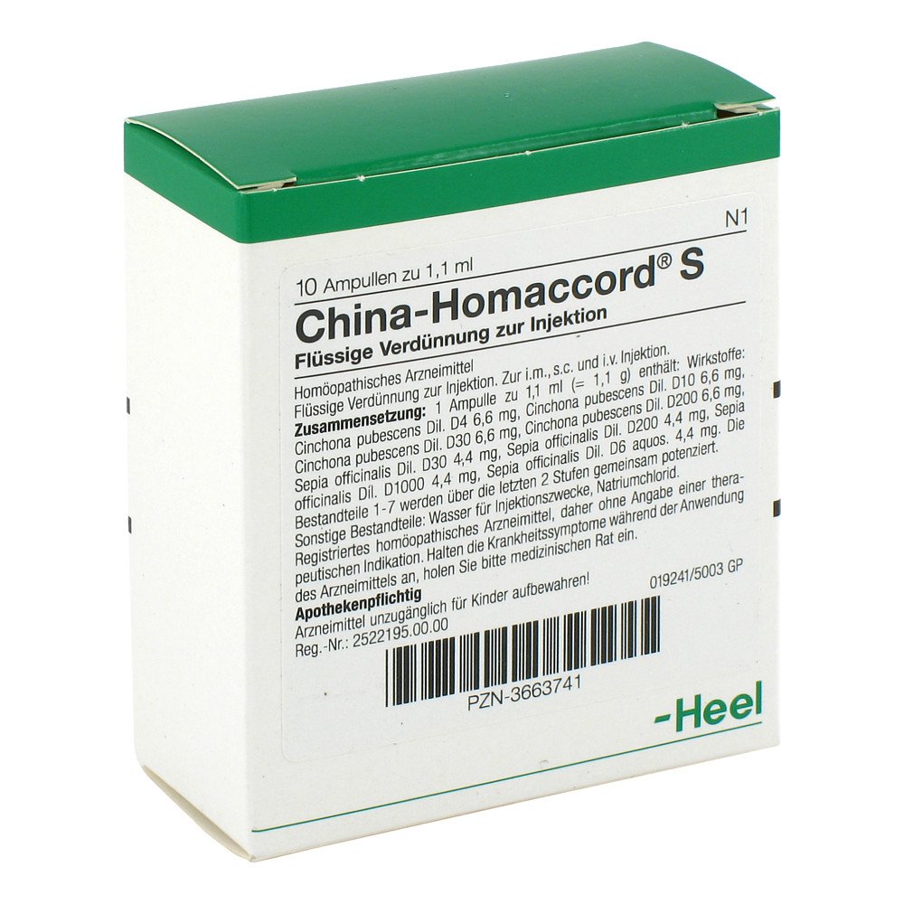 Biologische Heilmittel Heel GmbH China Homaccord S Ampullen 03663741