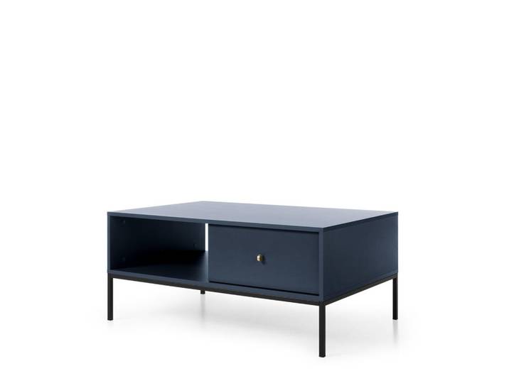 Komodee Couchtisch Moncton Sto1-2S Metalgriffe, Dunkelblau, Metall, 104x46x68 cm, Wohnzimmer, Wohnzimmertische, Couchtische