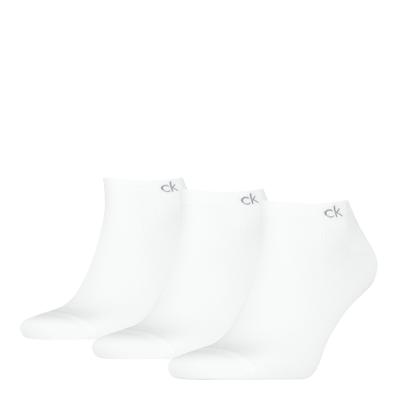 Sneakersocken CALVIN KLEIN "CK MEN SNEAKER 3P", Herren, Gr. 43-46, Sockengröße, weiß, Baumwollmischung, normal, Socken Sneakersocken, mit kleinem Rippenbündchen, Cotton-Mix, elastisch