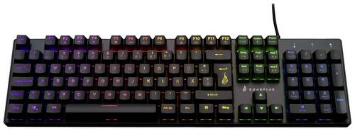 Surefire Gaming KingPin M2 Kabelgebunden, USB Gaming-Tastatur Deutsch, QWERTZ Schwarz Beleuchtet, Multimediatasten