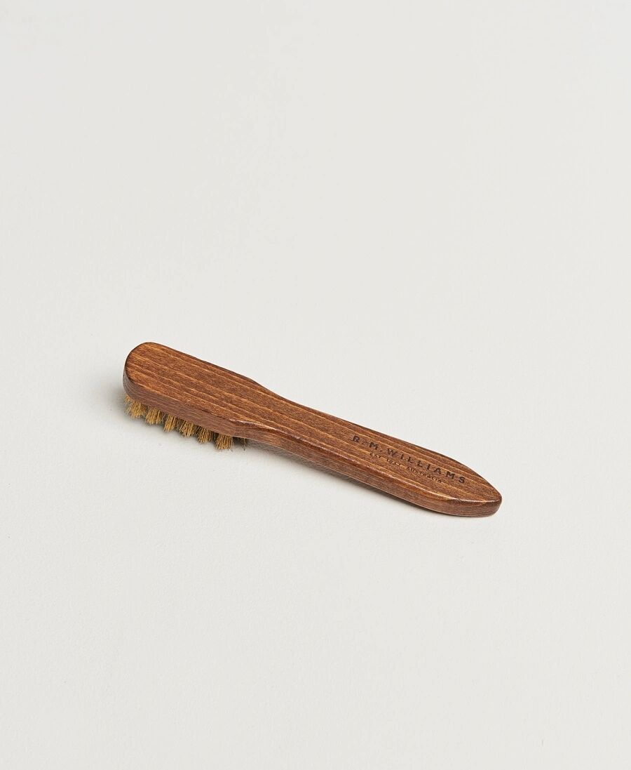 R.M.Williams Suede Brass Bristle Brush Natural