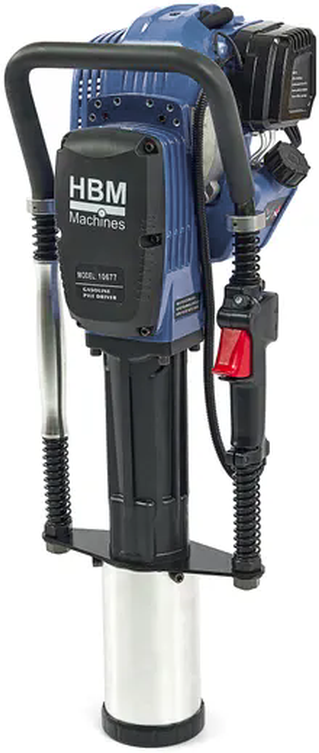 HBM Machine de battage/pilonnage HBM professionnelle 2 temps 52 cm³ à essence