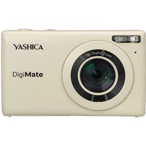 Yashica DigiMate Kompaktkamera weiß, mit 2,7 Zoll Display, CMOS Sensor, 4K, 8 MP