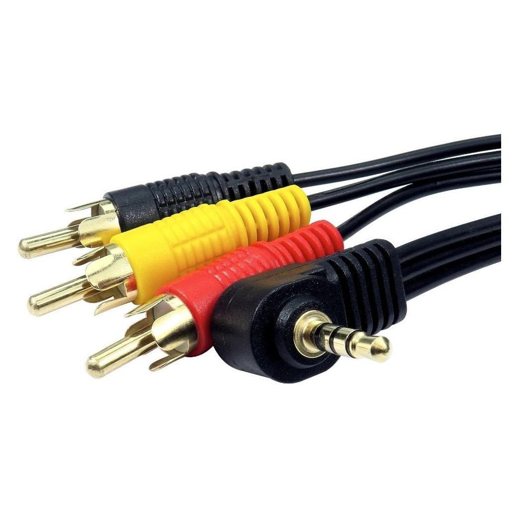 Cables Direct 3MTR 3.5MM MALE R/A TO 3 RCA MALE (3 m, Cinch Kabel) (2-3.5TRA-3RCA-3)