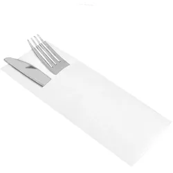 MONOUSO - Besteckservietten 33x40cm Weiß (60 Stück)