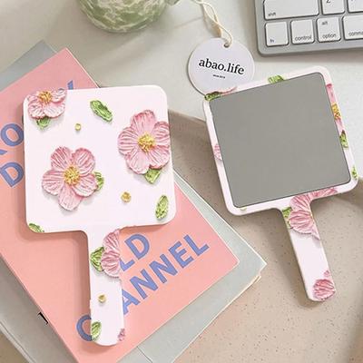 Uplift Picks Flower Handheld Makeup Mirror Portable Tabletop Vanity Mirror For Women 09