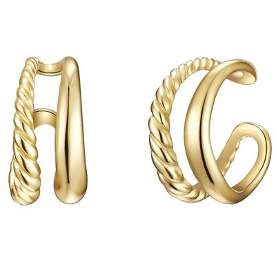 Ohrklemme GLANZSTÜCKE MÜNCHEN "GSM328", gold (gelbgold), Ohrringe, Damen, 10.5, Silber 925 (Sterlingsilber), aus Sterling Silber