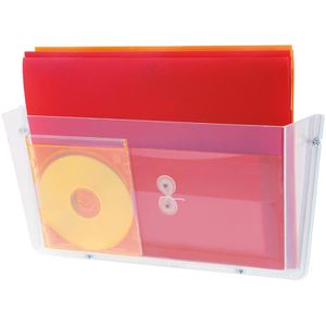 Deflecto Prospekthalter 63201 DocuPockets, Wandprospekthalter, 1 x A4 quer, bruchsicher