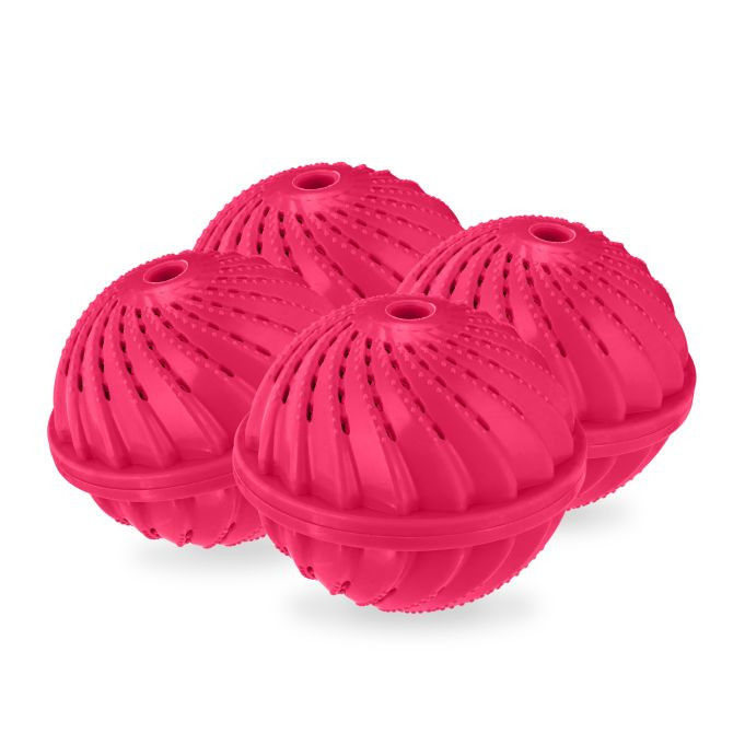 Relaxdays Wasbol set van 4 roze voor wassen zonder wasmiddel