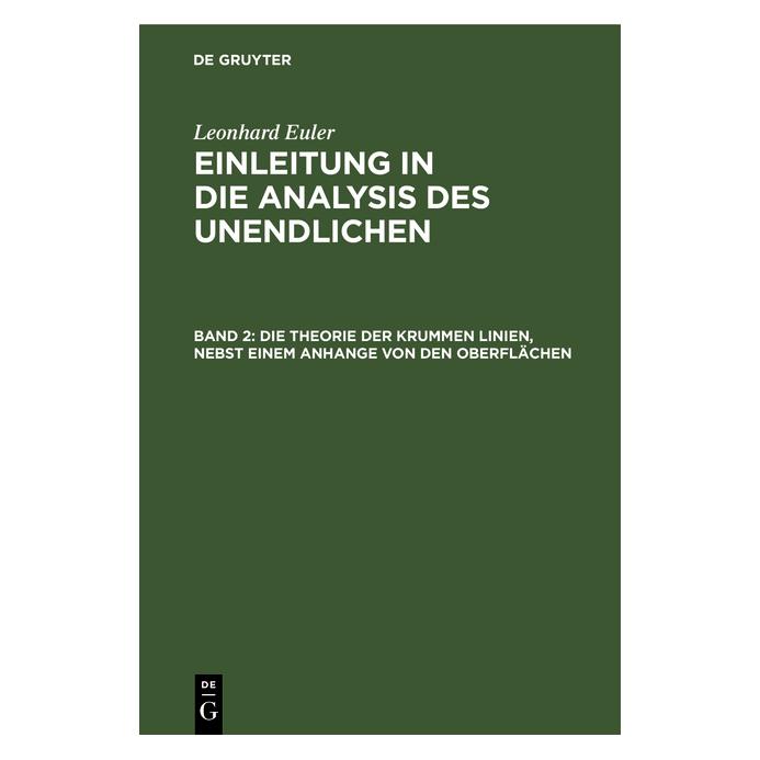 De Gruyter Euler:Leonhard Euler: Einleitung in die (Deutsch, Hardcover, Leonhard Euler) (67767656)