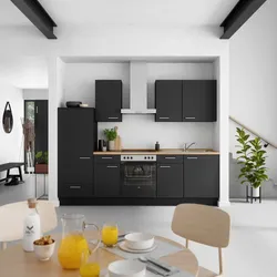 Küchenleerblock Touch Low o. Geräte Schwarz