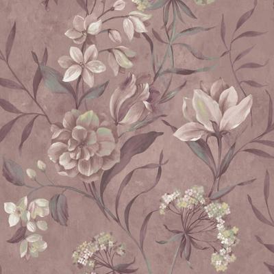 Laura Ashley Blairmore Floral Grape Wallpaper