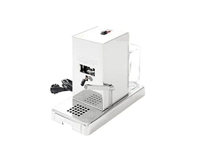 La Piccola Perla italienische Espressomaschine für ESE-Pads Umweltbewusst und sparsam im Verbrauch Für Standard ESE-Pads 44mm PICP4S4GXX Silber