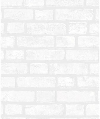 Seabrook Designs Off-White Vintage Brick Paintable Unpasted Wallpaper - 20.9 in. W x 33 ft. L