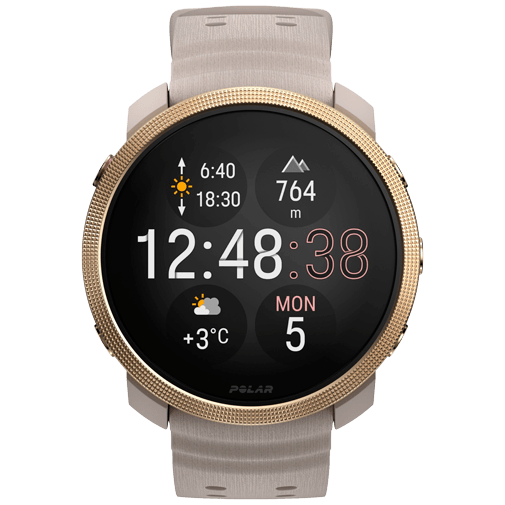 Polar Vantage M3 Gold (Beiges Silikon Armband)