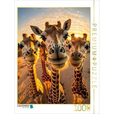 CALVENDO Puzzle Giraffen | 1000 Teile Lege-Größe 64x48cm Foto-Puzzle für glückliche Stunden