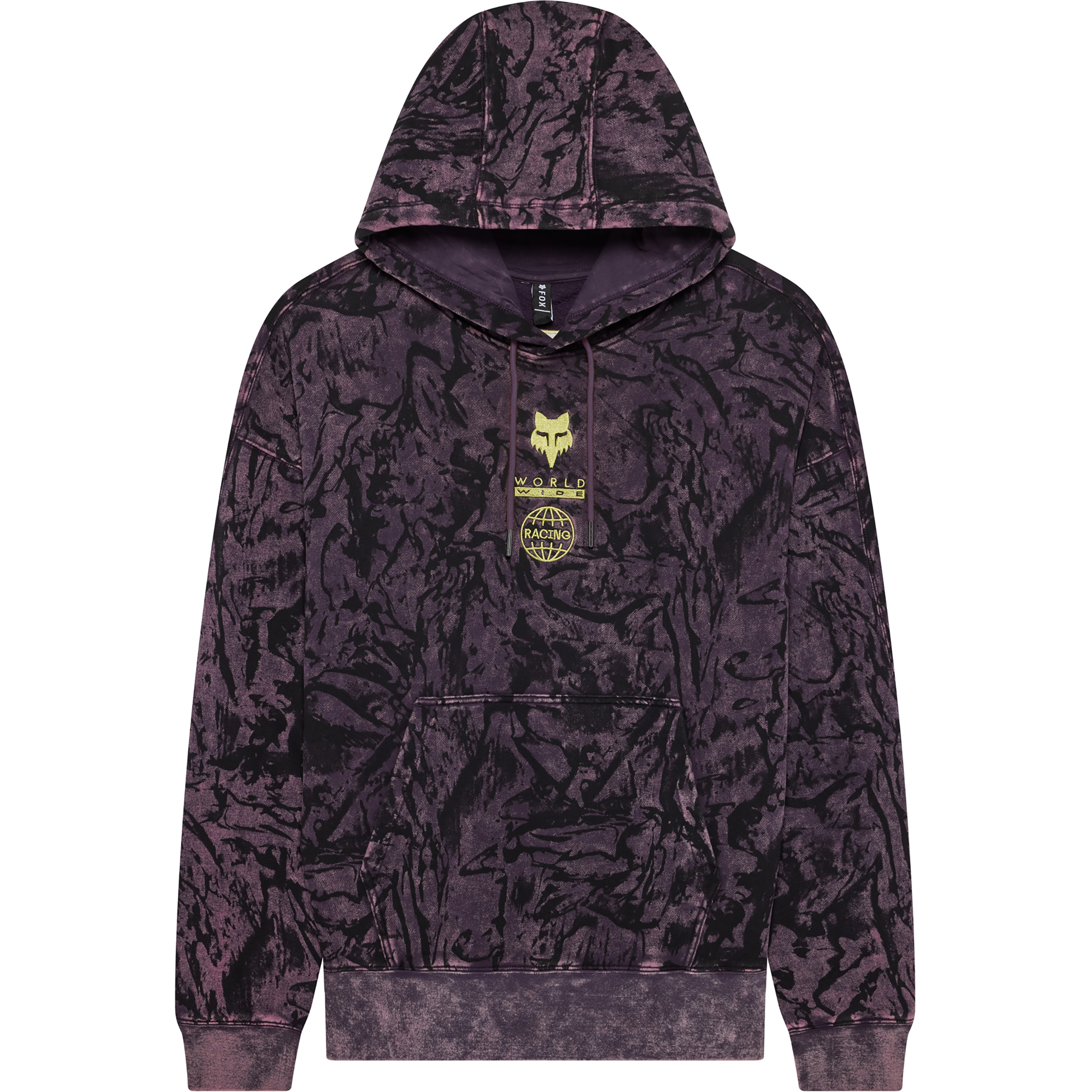 Fox Image Print Fleece Herren Hoodies lila Größe M Lifestyle Hautfreundlich